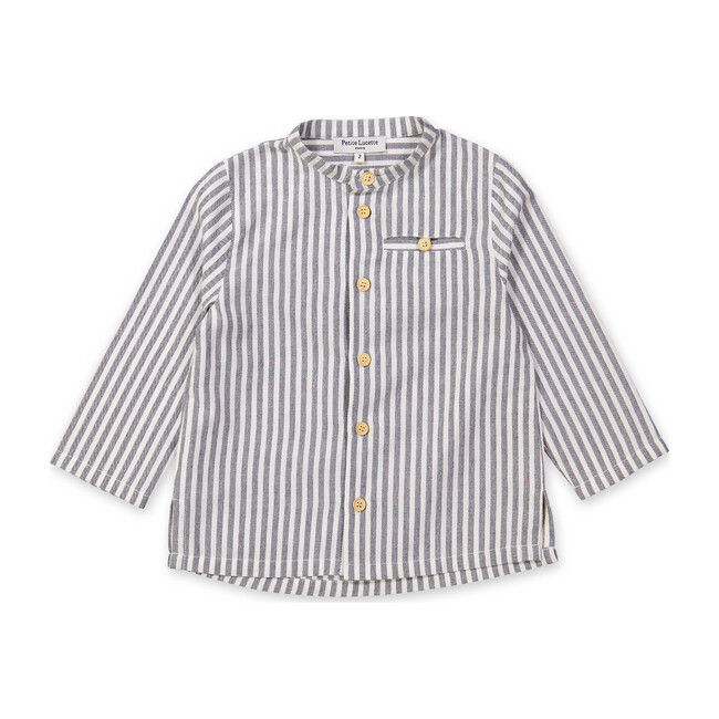 Vivien Shirt, Grey Stripes - Shirts - 1