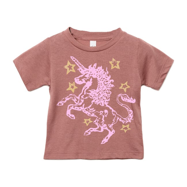 Unicorn Stars Tee, Mauve