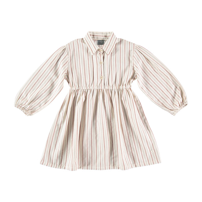 Girls Striped Shirt Dress - Dresses - 1