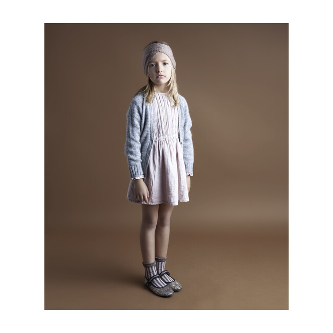 Girls Double Fabric Dress, Pink