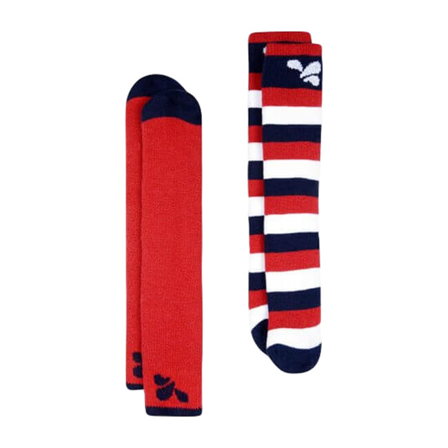 Two Pack Puddlestomper Socks, Red - Socks - 1