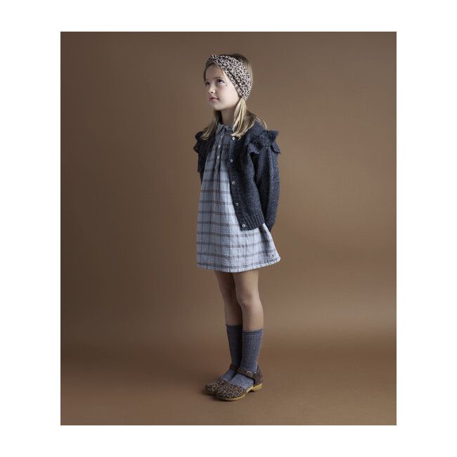 Girls Checkered Collar Dress