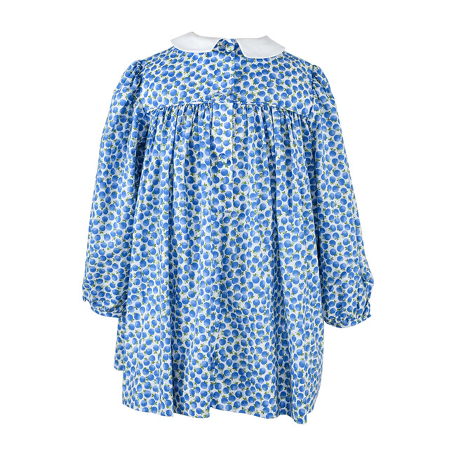 Smocked Princess Dress, Blue Poppies - Alice Kathleen Rompers | Maisonette