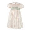 Smocked Frock Dress, Red Plumetti - Dresses - 1 - thumbnail
