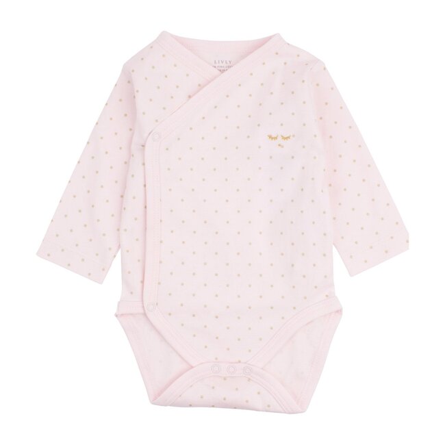 Saturday Crossed Body, Pink & Gold Dots - Onesies - 1