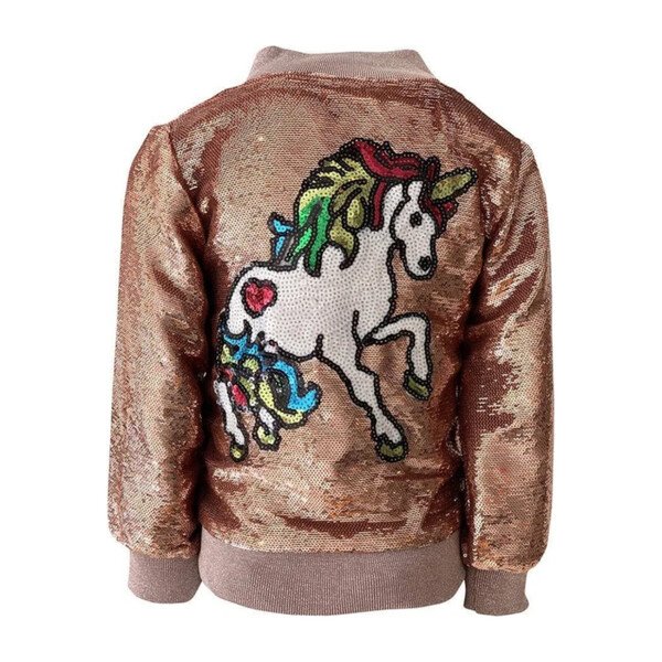 unicorn sequin bomber jacket