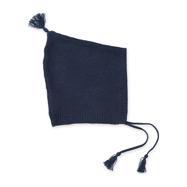 Sabin Knitted Baby Hat, Dark Slate Grey - Hats - 1