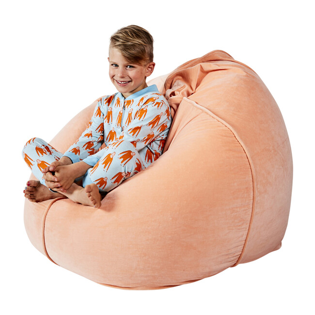 Velvet Beanbag Cover, Apricot - Kids Seating - 2