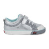 Kristin Sneaker, Silver Leather - Sneakers - 3