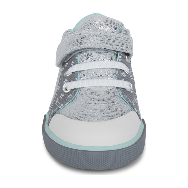 Kristin Sneaker, Silver Leather - Sneakers - 4