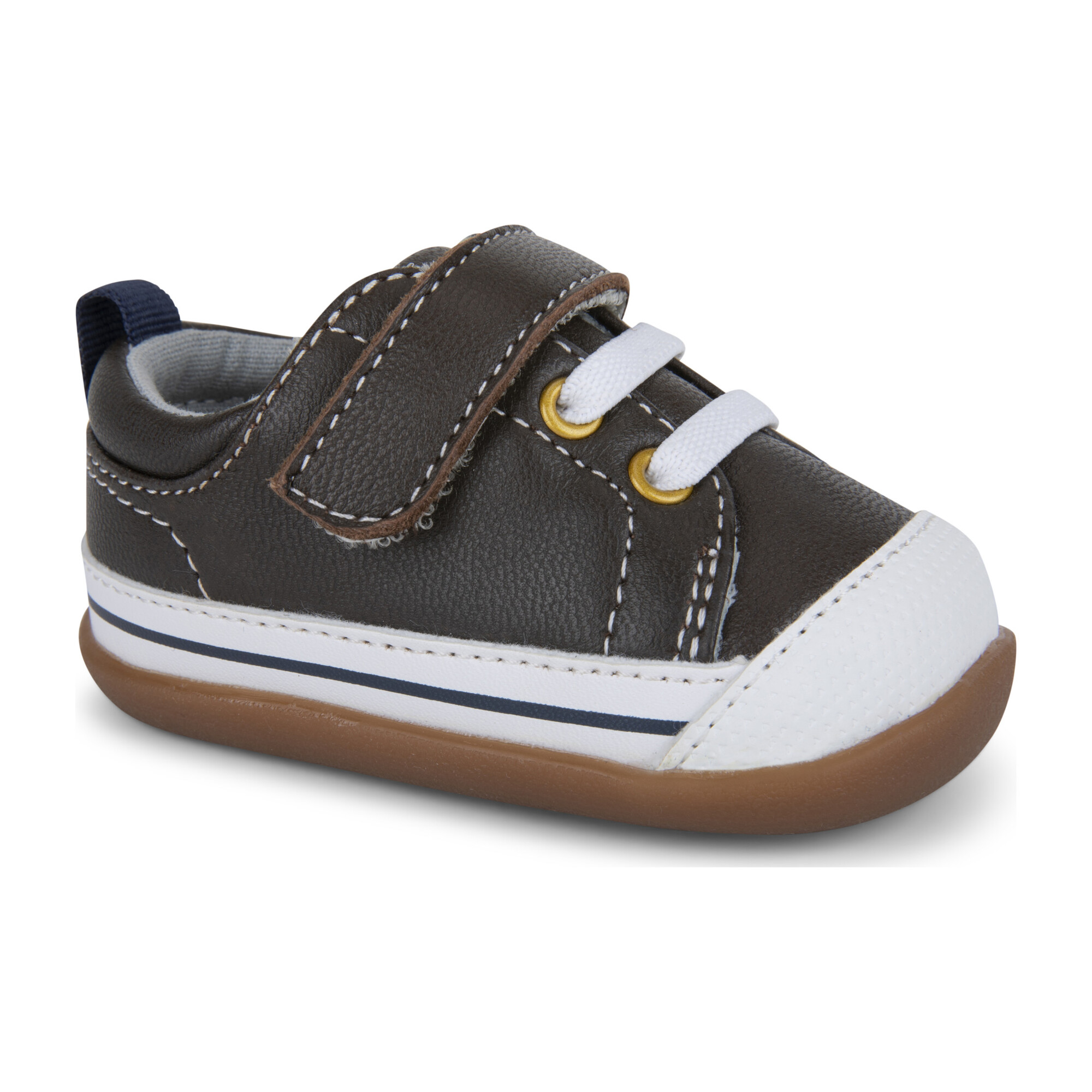Stevie II First Walker, Brown Leather
