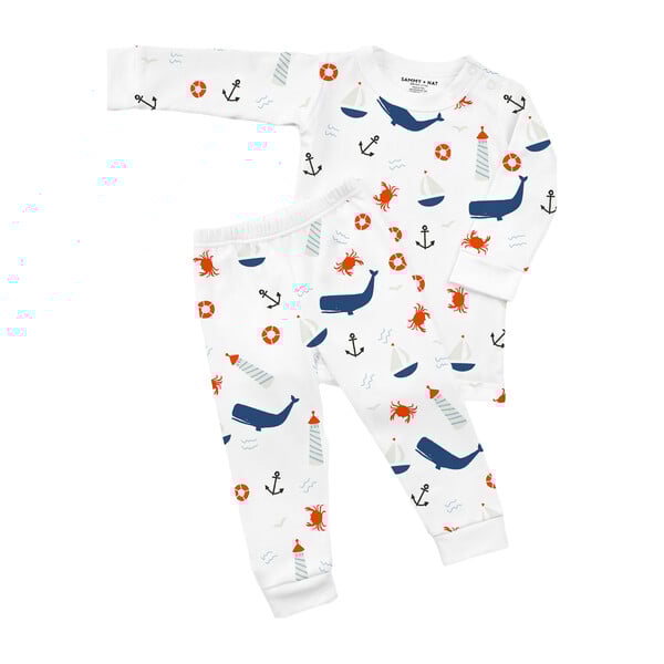 Two Piece Pajama Set, Nautical