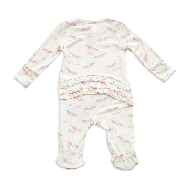 Ruffle Zipper Footie, Cosmic Unicorn - Angel Dear Rompers | Maisonette