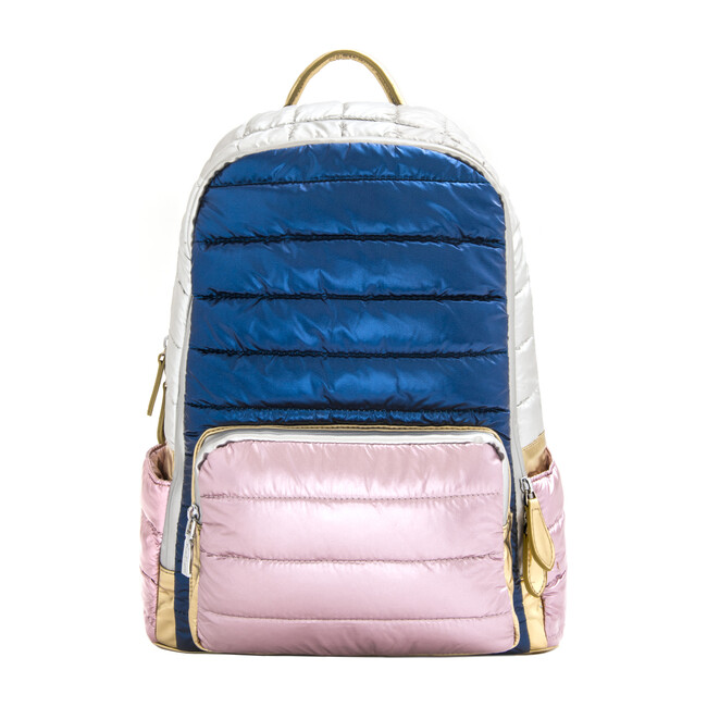 Puffy Backpack, Navy Mix - Backpacks - 1