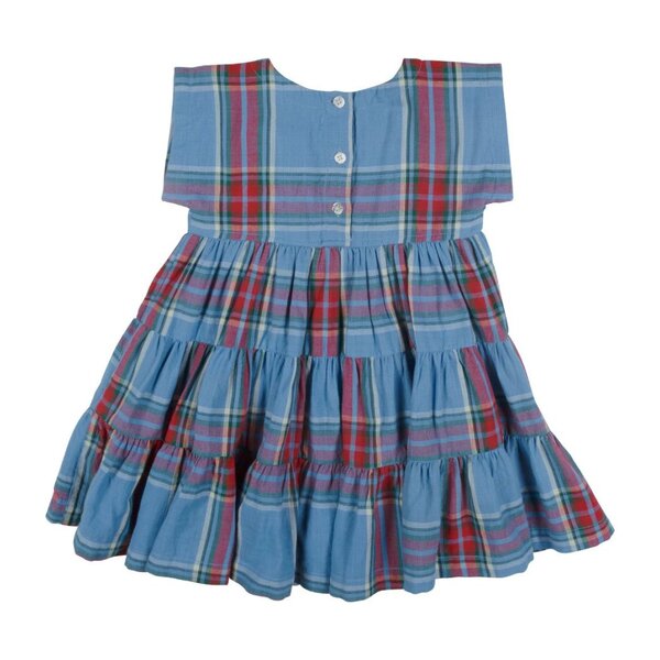 Peachy Dress, Riviera Tartan - Kids Girl Clothing Dresses - Maisonette