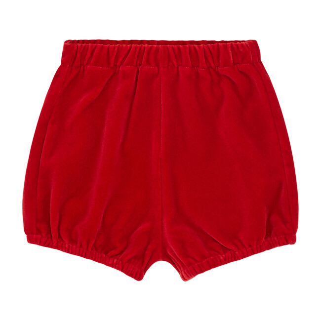 Organic Velvet Bloomers, Red - Bloomers - 1