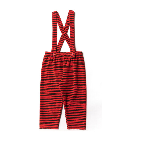 Terry Leggings, Red Stripes