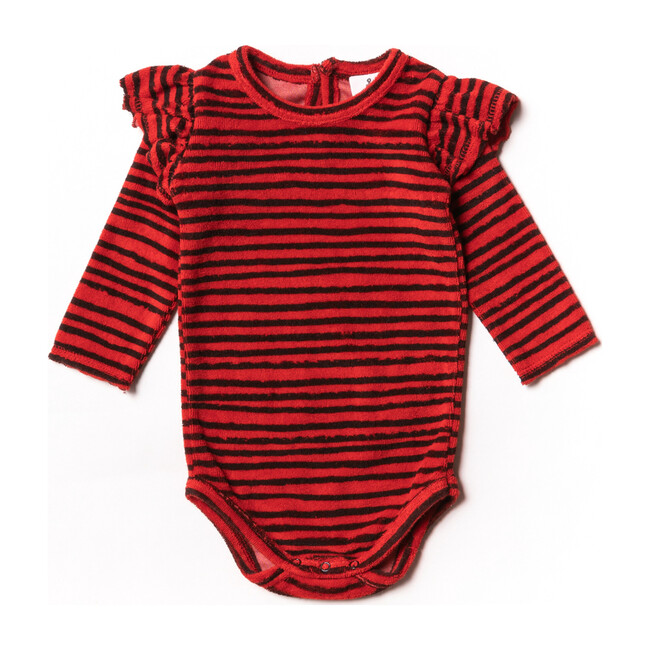red striped baby onesie