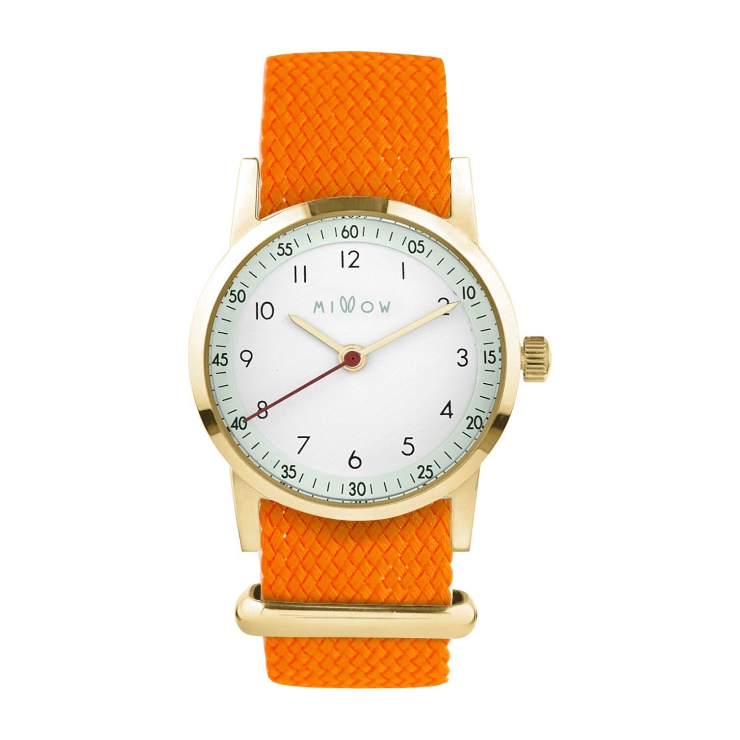 Millow Opale Braided Watch, Orange and Gold