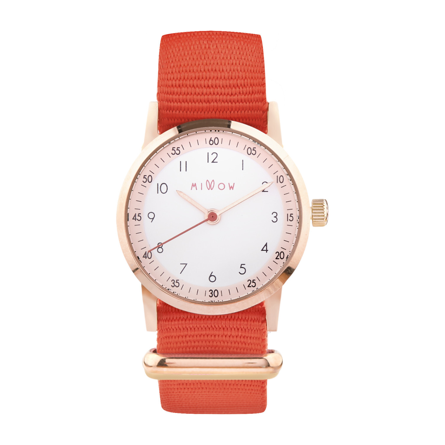 Millow Blossom Watch, Red and Rose Gold