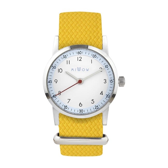 Millow Ciel Braided Watch, Yellow and Silver
