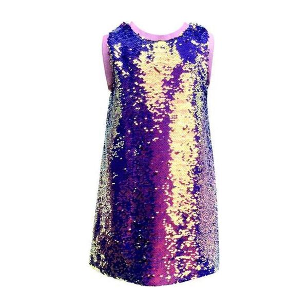 Mermaid Magic Flip Sequin Dress, Purple - Kids Girl Clothing Dresses ...