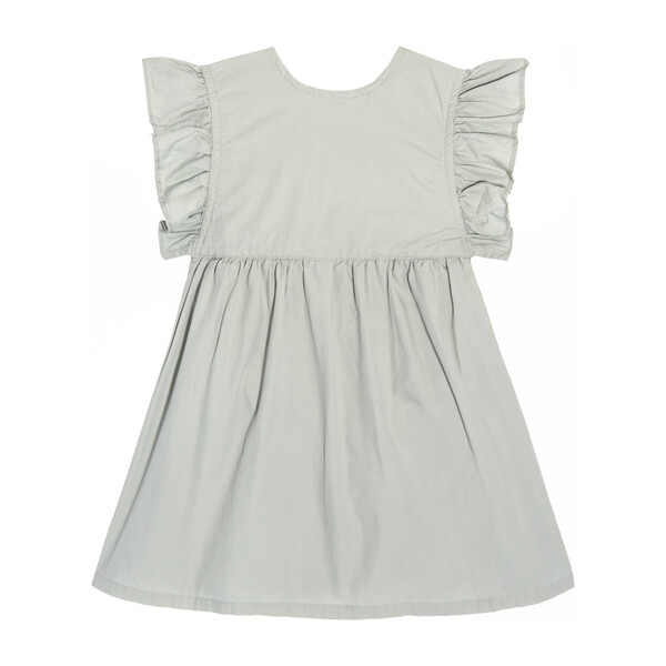 Louise Ruffle Baby Dress, Mint Cotton Poplin