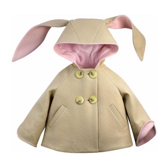 Luxe Bunny Coat, Pink Little Goodall Tops