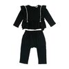 Luna Ruffled Set, Black - Mixed Apparel Set - 1 - thumbnail