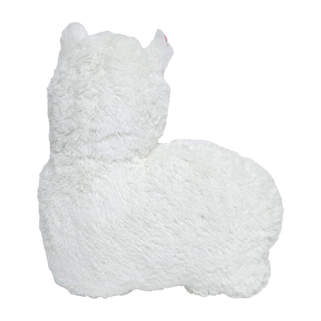 Llama Furry Pillow, White - Decorative Pillows - 2