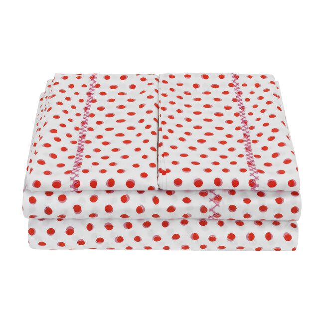 Luna Sheet Set, Red/Pink