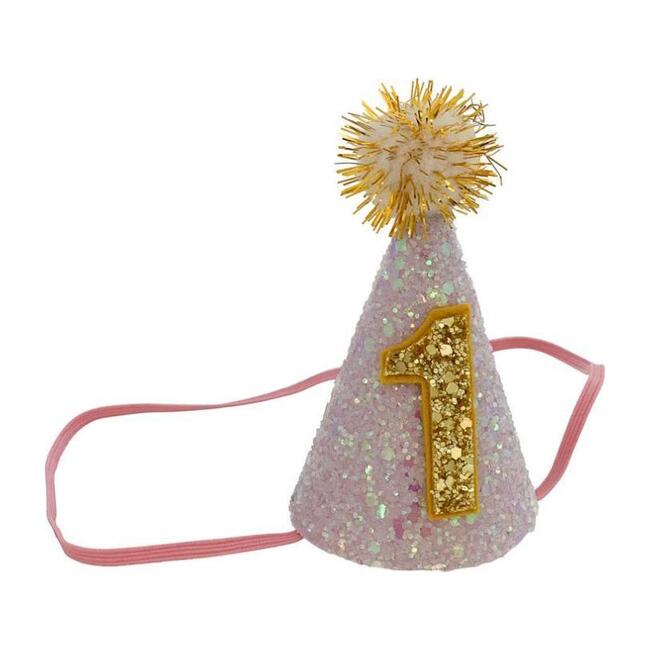 Light Pink Glitter Mini Party Hat 1st Birthday - Party Accessories - 1