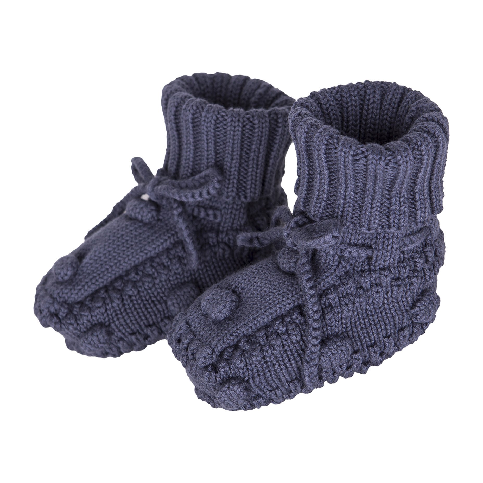 Knitted Booties, Navy