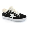 Ava's Fur Star Lace Sneaker, Black Velvet - Sneakers - 1 - thumbnail