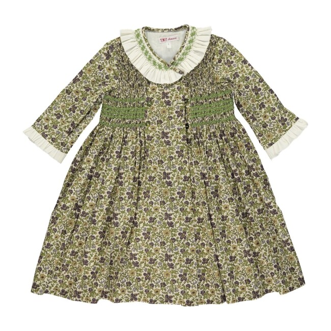 Gooseberry Liberty Print Dress, Green - Kids Girl Clothing Dresses ...