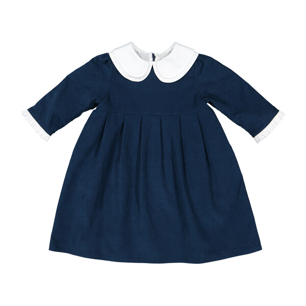 Garance Corduroy Dress, Navy - Colettine Dresses | Maisonette