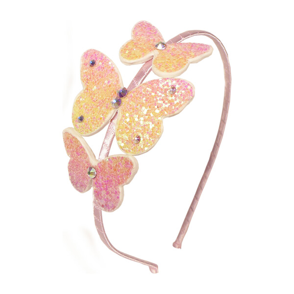 Glitter Butterfly Headband, Pink - Bari Lynn Hair Accessories | Maisonette