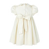 Fleur Corduroy Scalloped Dress, White - Dresses - 2
