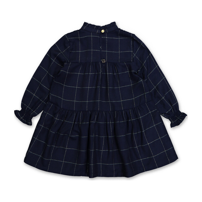 Elisabeth Dress, Lurex Bleu Nuit - Dresses - 3