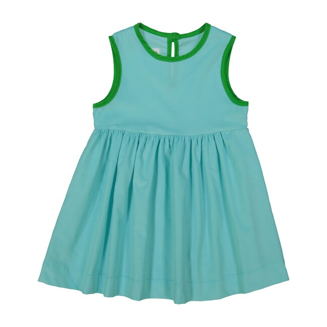 Corduroy Jumper, Blue & Green - Dresses - 1