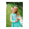 Corduroy Jumper, Blue & Green - Dresses - 2