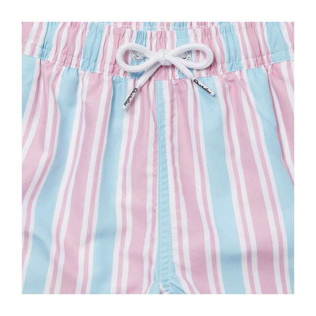 Candy Stripe Swim Shorts, Light Blue and Pink - Boardies Swim | Maisonette