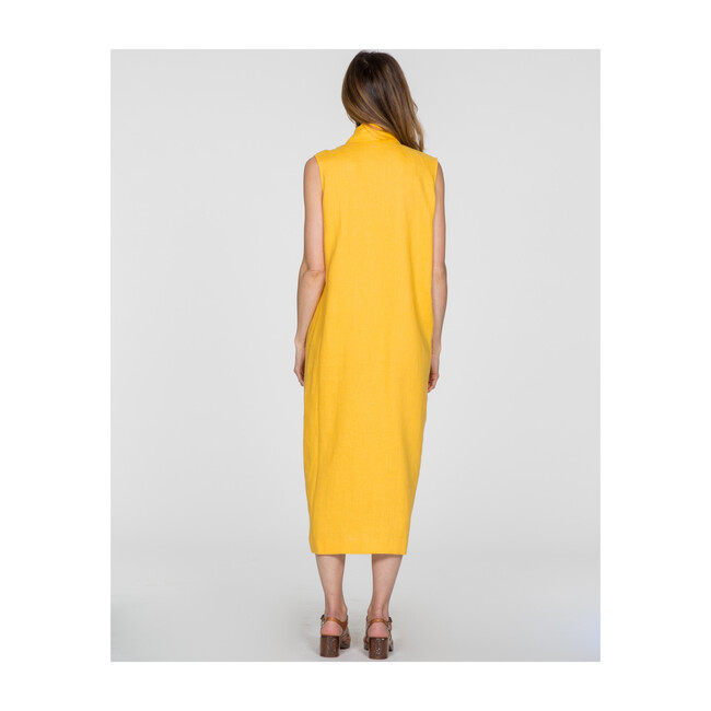 Column Dress, Lemon - Blouses - 3