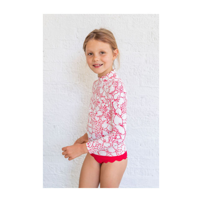 Bumby Rashguard, Bougainvillea Red - Marysia Swim | Maisonette