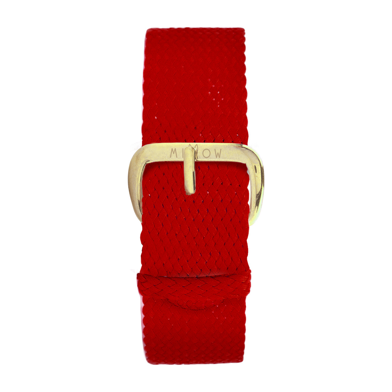 Braided Nylon Watch Band, Red and Gold