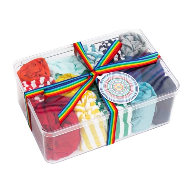 Baby's First Starter Set, Rainbow Stripe Mix - Primary Tops 