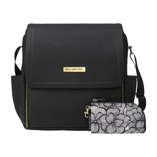 Boxy Backpack, Black Matte Leatherette