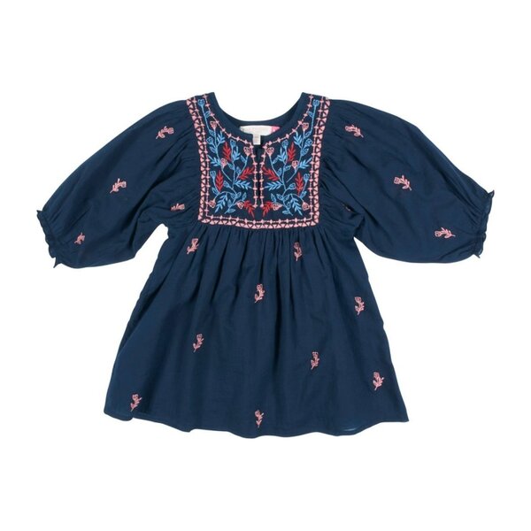 Ava Bella Dress, Blues & Embroidery - Kids Girl Clothing Dresses ...