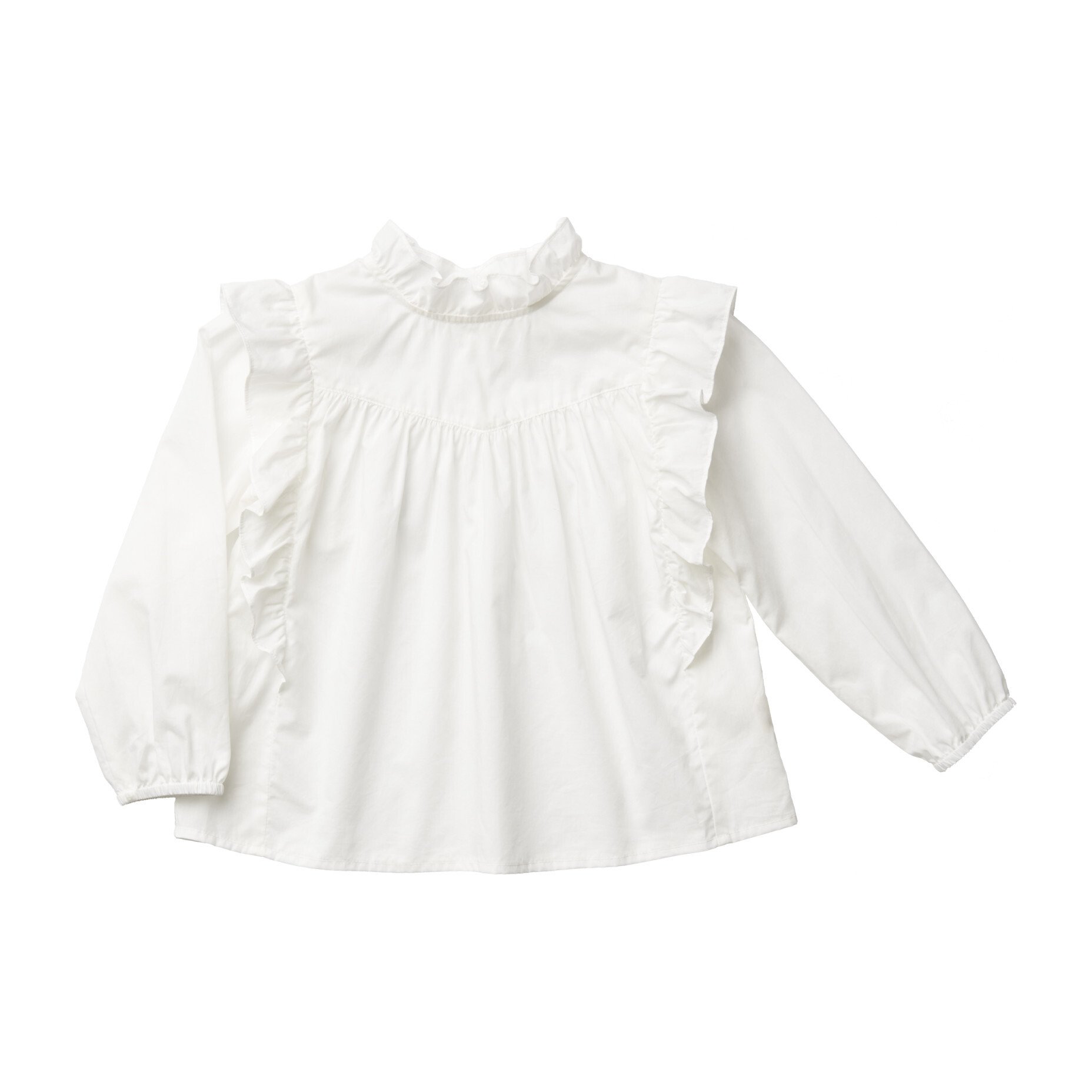 ivory ruffle blouse