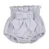 Velour Bow Bloomer, Grey - Bloomers - 1 - thumbnail